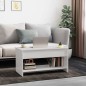 vidaXL Mesa de centro madera contrachapada blanco brillo 102x50x52,5cm vidaXL Mesa de centro madera contrachapada blanco brillo 102x50x52,5cm