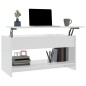 vidaXL Mesa de centro madera contrachapada blanco brillo 102x50x52,5cm vidaXL Mesa de centro madera contrachapada blanco brillo 102x50x52,5cm