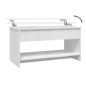 vidaXL Mesa de centro madera contrachapada blanco brillo 102x50x52,5cm vidaXL Mesa de centro madera contrachapada blanco brillo 102x50x52,5cm