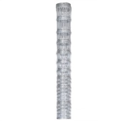 vidaXL Valla de jardín de acero galvanizado plateado 50x1,5 m
