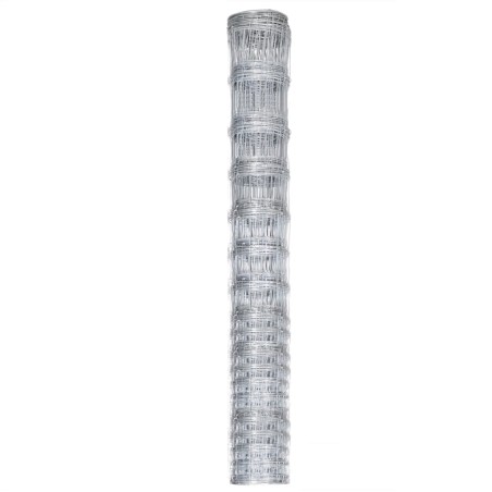 vidaXL Valla de jardín de acero galvanizado plateado 50x1,5 m