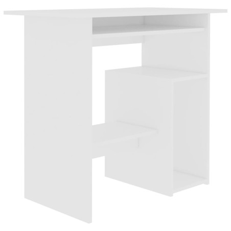 vidaXL Escritorio de madera contrachapada blanco 80x45x74 cm