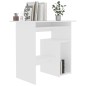 vidaXL Escritorio de madera contrachapada blanco 80x45x74 cm