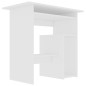 vidaXL Escritorio de madera contrachapada blanco 80x45x74 cm