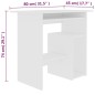 vidaXL Escritorio de madera contrachapada blanco 80x45x74 cm