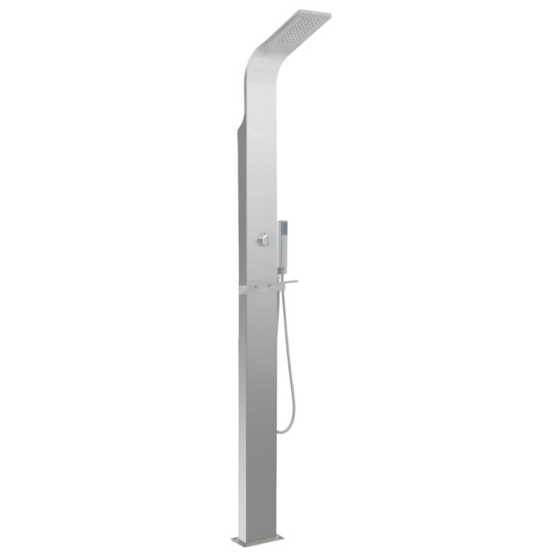 vidaXL Ducha de exterior de acero inoxidable curvada vidaXL Ducha de exterior de acero inoxidable curvada