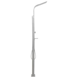 vidaXL Ducha de exterior de acero inoxidable curvada