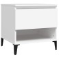 vidaXL Mesa auxiliar madera contrachapada blanco 50x46x50 cm vidaXL Mesa auxiliar madera contrachapada blanco 50x46x50 cm