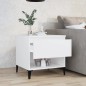 vidaXL Mesa auxiliar madera contrachapada blanco 50x46x50 cm vidaXL Mesa auxiliar madera contrachapada blanco 50x46x50 cm