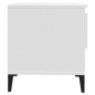 vidaXL Mesa auxiliar madera contrachapada blanco 50x46x50 cm vidaXL Mesa auxiliar madera contrachapada blanco 50x46x50 cm