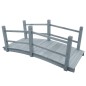 vidaXL Puente de jardín madera maciza de abeto gris 140x60x56 cm vidaXL Puente de jardín madera maciza de abeto gris 140x60x56 cm