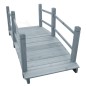 vidaXL Puente de jardín madera maciza de abeto gris 140x60x56 cm vidaXL Puente de jardín madera maciza de abeto gris 140x60x56 cm
