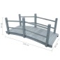vidaXL Puente de jardín madera maciza de abeto gris 140x60x56 cm vidaXL Puente de jardín madera maciza de abeto gris 140x60x56 cm