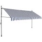 vidaXL Toldo manual retráctil con LED azul y blanco 350 cm vidaXL Toldo manual retráctil con LED azul y blanco 350 cm
