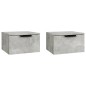 vidaXL Mesita de noche de pared 2 uds color gris hormigón 34x30x20 cm vidaXL Mesita de noche de pared 2 uds color gris hormigón 34x30x20 cm