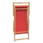 vidaXL Silla de playa plegable de madera maciza de teca rojo vidaXL Silla de playa plegable de madera maciza de teca rojo