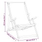 vidaXL Silla de playa plegable de madera maciza de teca rojo vidaXL Silla de playa plegable de madera maciza de teca rojo