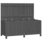 vidaXL Caja de almacenaje jardín madera de pino gris 147x68x64 cm