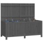 vidaXL Caja de almacenaje jardín madera de pino gris 147x68x64 cm