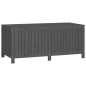 vidaXL Caja de almacenaje jardín madera de pino gris 147x68x64 cm