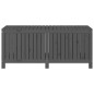 vidaXL Caja de almacenaje jardín madera de pino gris 147x68x64 cm