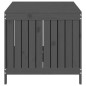 vidaXL Caja de almacenaje jardín madera de pino gris 147x68x64 cm