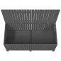 vidaXL Caja de almacenaje jardín madera de pino gris 147x68x64 cm