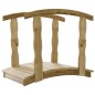 vidaXL Puente de jardín con barandilla madera maciza pino impregnada vidaXL Puente de jardín con barandilla madera maciza pino impregnada