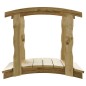 vidaXL Puente de jardín con barandilla madera maciza pino impregnada vidaXL Puente de jardín con barandilla madera maciza pino impregnada