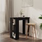 vidaXL Mesa bar con estante madera contrachapada negro 102x50x103,5 cm vidaXL Mesa bar con estante madera contrachapada negro 102x50x103,5 cm