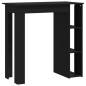 vidaXL Mesa bar con estante madera contrachapada negro 102x50x103,5 cm vidaXL Mesa bar con estante madera contrachapada negro 102x50x103,5 cm
