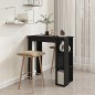 vidaXL Mesa bar con estante madera contrachapada negro 102x50x103,5 cm vidaXL Mesa bar con estante madera contrachapada negro 102x50x103,5 cm