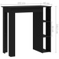 vidaXL Mesa bar con estante madera contrachapada negro 102x50x103,5 cm vidaXL Mesa bar con estante madera contrachapada negro 102x50x103,5 cm
