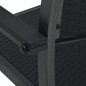 vidaXL Sillas de jardín 2 unidades plástico con aspecto de ratán negro vidaXL Sillas de jardín 2 unidades plástico con aspecto de ratán negro