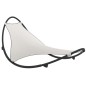 vidaXL Tumbona mecedora con ruedas acero y tejido textilene crema vidaXL Tumbona mecedora con ruedas acero y tejido textilene crema