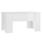 vidaXL Mesa de centro madera contrachapada blanco brillo 79x49x41 cm