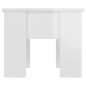 vidaXL Mesa de centro madera contrachapada blanco brillo 79x49x41 cm