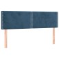 vidaXL Cabeceros 2 unidades terciopelo azul oscuro 72x5x78/88 cm