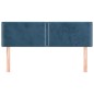 vidaXL Cabeceros 2 unidades terciopelo azul oscuro 72x5x78/88 cm