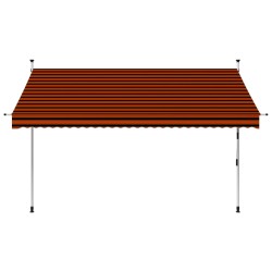 vidaXL Toldo manual retráctil naranja y marrón 300 cm