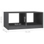 vidaXL Mesa de centro de madera maciza de pino gris 75x50x33,5 cm vidaXL Mesa de centro de madera maciza de pino gris 75x50x33,5 cm