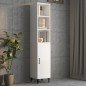 vidaXL Armario pared madera contrachapada blanco brillo 34,5x32,5x90cm vidaXL Armario pared madera contrachapada blanco brillo 34,5x32,5x90cm