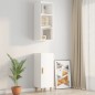 vidaXL Armario pared madera contrachapada blanco brillo 34,5x32,5x90cm vidaXL Armario pared madera contrachapada blanco brillo 34,5x32,5x90cm