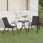 vidaXL Juego de bistro de jardín de 3 piezas negro vidaXL Juego de bistro de jardín de 3 piezas negro