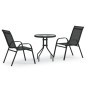 vidaXL Juego de bistro de jardín de 3 piezas negro vidaXL Juego de bistro de jardín de 3 piezas negro