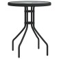 vidaXL Juego de bistro de jardín de 3 piezas negro vidaXL Juego de bistro de jardín de 3 piezas negro