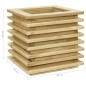 vidaXL Arriate de madera de pino impregnada 50x50x40 cm 