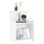 vidaXL Mesita de noche madera contrachapada blanco 40x35x60 cm vidaXL Mesita de noche madera contrachapada blanco 40x35x60 cm
