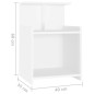 vidaXL Mesita de noche madera contrachapada blanco 40x35x60 cm vidaXL Mesita de noche madera contrachapada blanco 40x35x60 cm