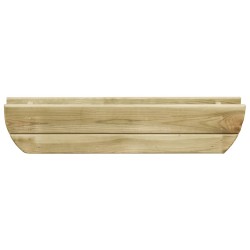 vidaXL Arriate de madera de pino impregnada 80x16x16 cm